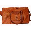 20 New Duffle Goat Gym Leather Bag Luggage Travel Genuine Brown Vintage Tote Bag