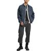 Calvin Klein FW22 Logo Print Polo Collar Long Sleeve Denim Jacket Men Jacket Dark-Blue J322251-1BJ
