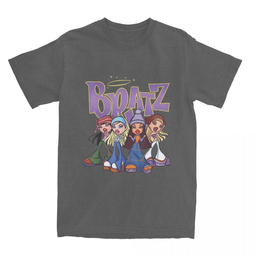 Vintage T-Shirt Bratz Original Vierergruppe Neueste Baumwoll-T-Shirts Hip Hop T-Shirt für Herren Sommer Kurzarm Kleidung