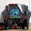 1pc The Matrix Flannel Throw Blanket - HD Printed Lightweight Soft Warm All-Season Blanket for Sofa, Bed, Travel, Camping 047