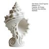 White Conch Shell Figurine, 3D Printed Nautical Coastal Tabletop Ornament for Living Room, TV Stand, Bookcase Shelf, Cabinet Decor