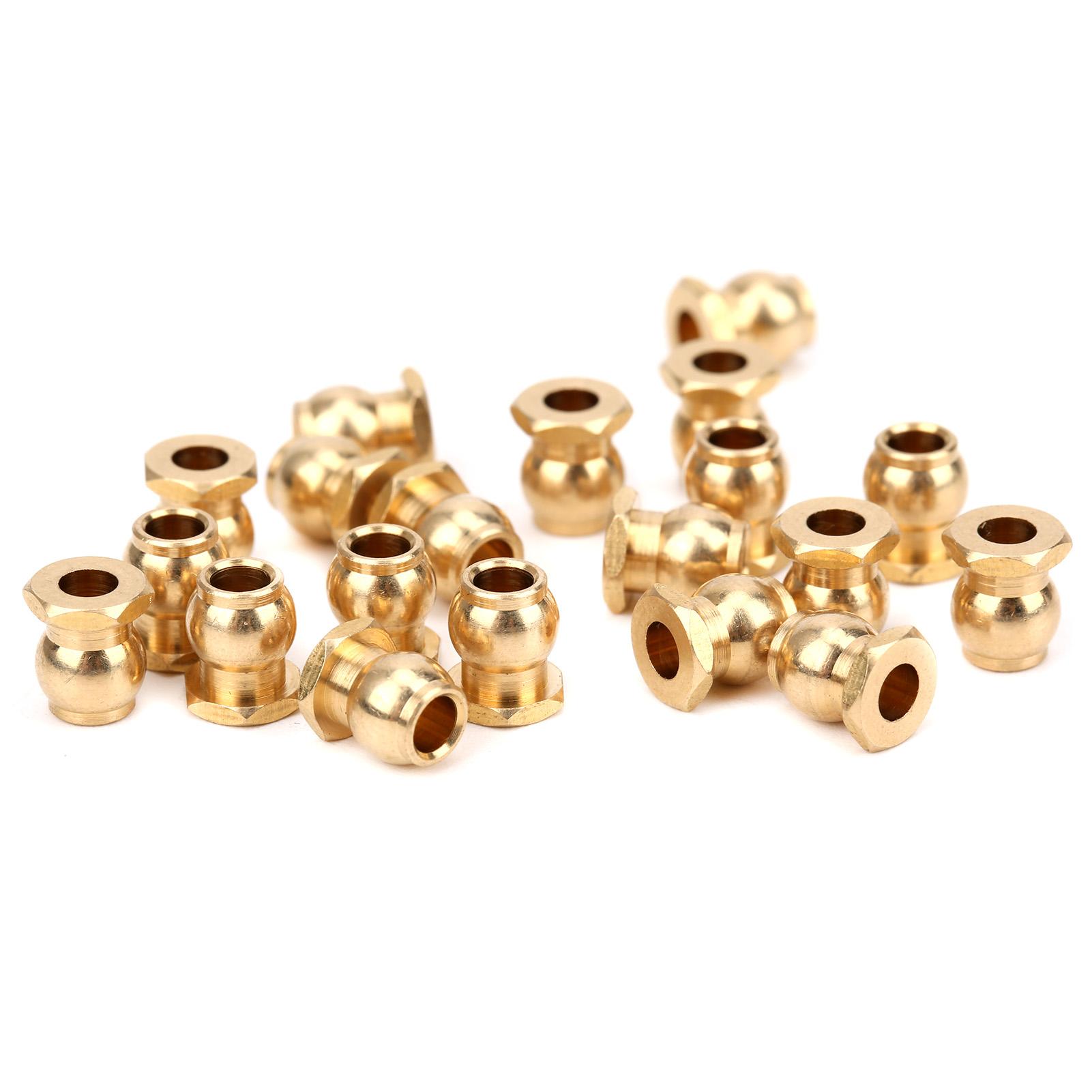 

20pcs 1:10/1:8 Link Rod Ball Joint Metal Tie Rod Ends Copper RC Accessory for RC Crawler/Truck