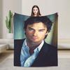 Vampire Diaries Damon Klaus  Flannel Blankets  Super Warm Throw Blanket for Couch Bed Decorative Bedspread Sofa Bed Cover