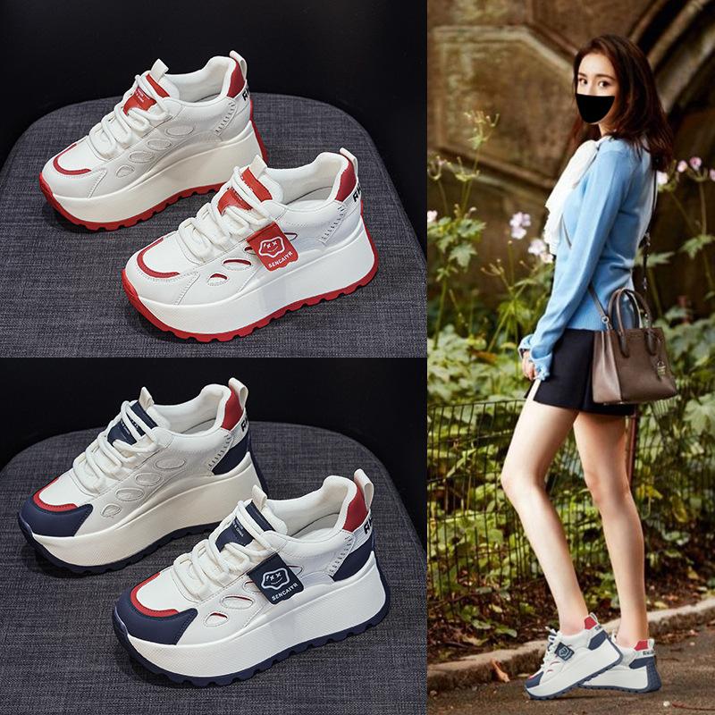 Dad Shoes Women's Spring 2025 Platform Internet Celebrities Burst Board Height Increase Sports Leisure Fashion Versatile Small Women's Shoes