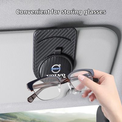 2025Neues Auto Innenraum Sonnenblende Clip-On Sonnenbrille Für XC60 S60 V40 V50 V60 S80 S40 C30 AWD C70 S40 S60 S80 S90 T6 V70 V9