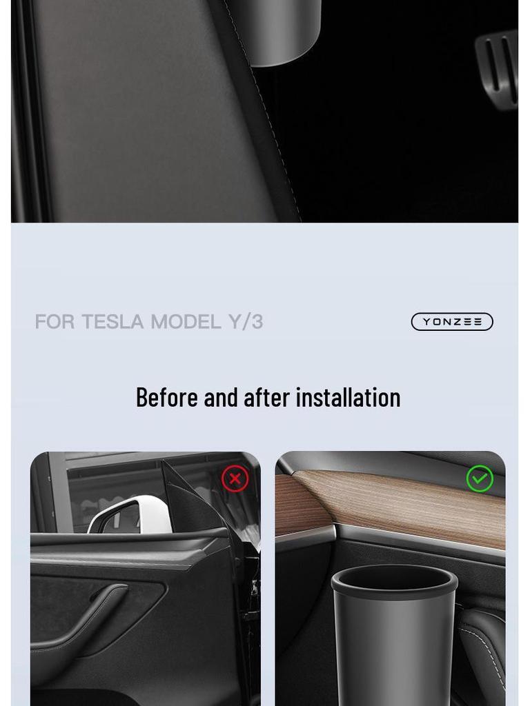 Speciální držák na nápoje pro Tesla Model 3/YL Nová edice Dveře a úložný prostor
