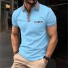 Abbigliamento Estivo da Uomo Polo a Maniche Corte con Stampa Digitale 3D Uomo Business Golf Polo Top
