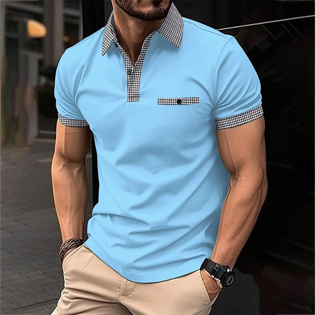 Abbigliamento Estivo da Uomo Polo a Maniche Corte con Stampa Digitale 3D Uomo Business Golf Polo Top