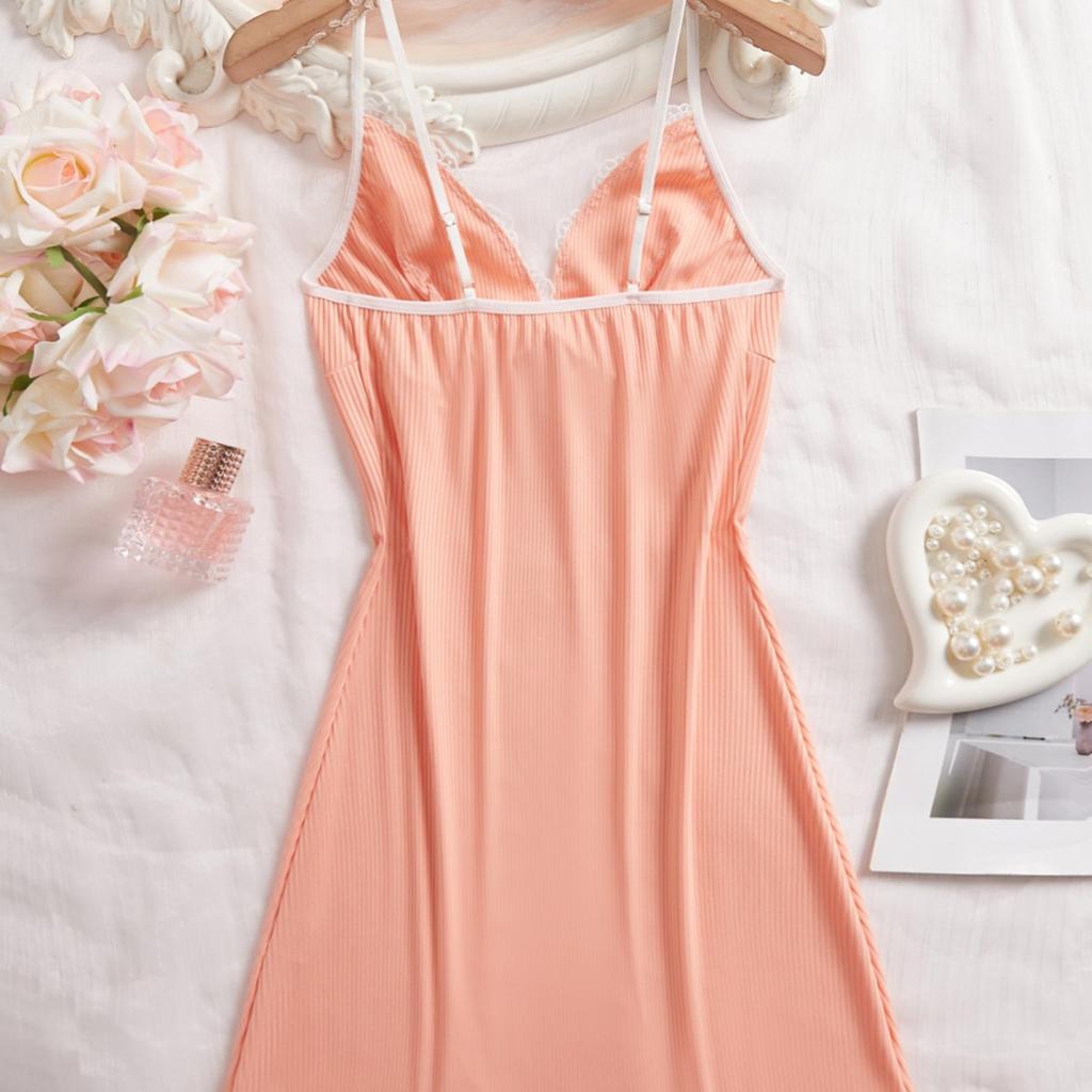 Comfortable Breathable Lace Sexy Slim Suspender Nightdress