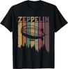 Retro Zeppelin 70. léta 80. léta Vzducholoď Zepelin Zepplin Dárek Unisex Tričko