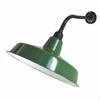 Green Enamel Rustic Lamp Waterproof Metal Cover Light Dustproof Retro Gooseneck Wall Sconce