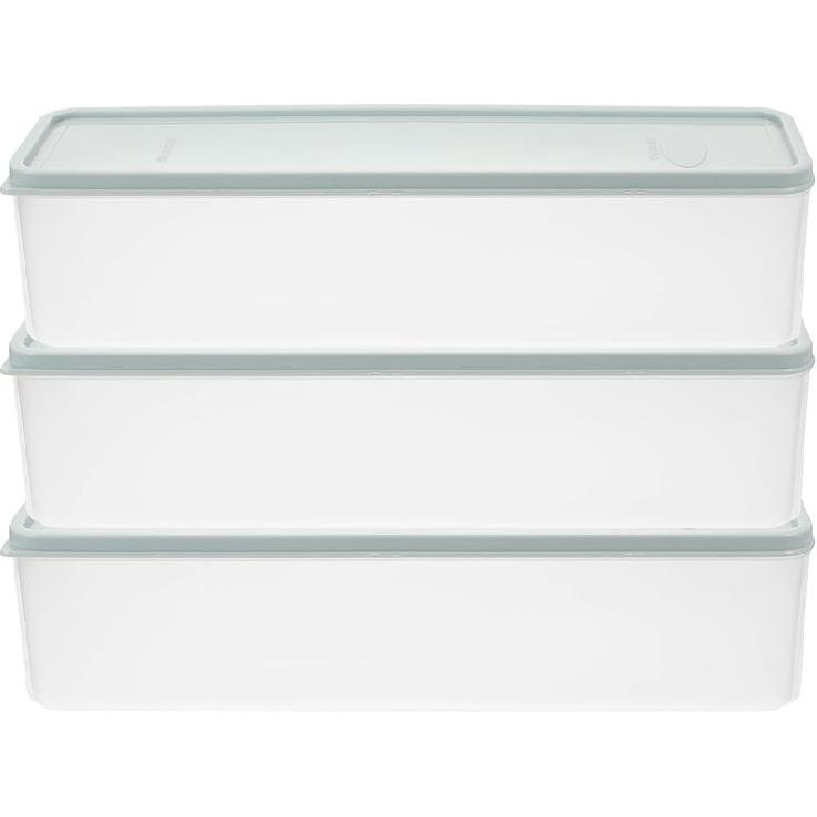 STOBAZA 3pcs Noodle Storage Box Spaghetti Noodles Gnocchi Pasta Bread Container Freezer Containers for Food Pantry Lid Airtight Containers Airtight синий