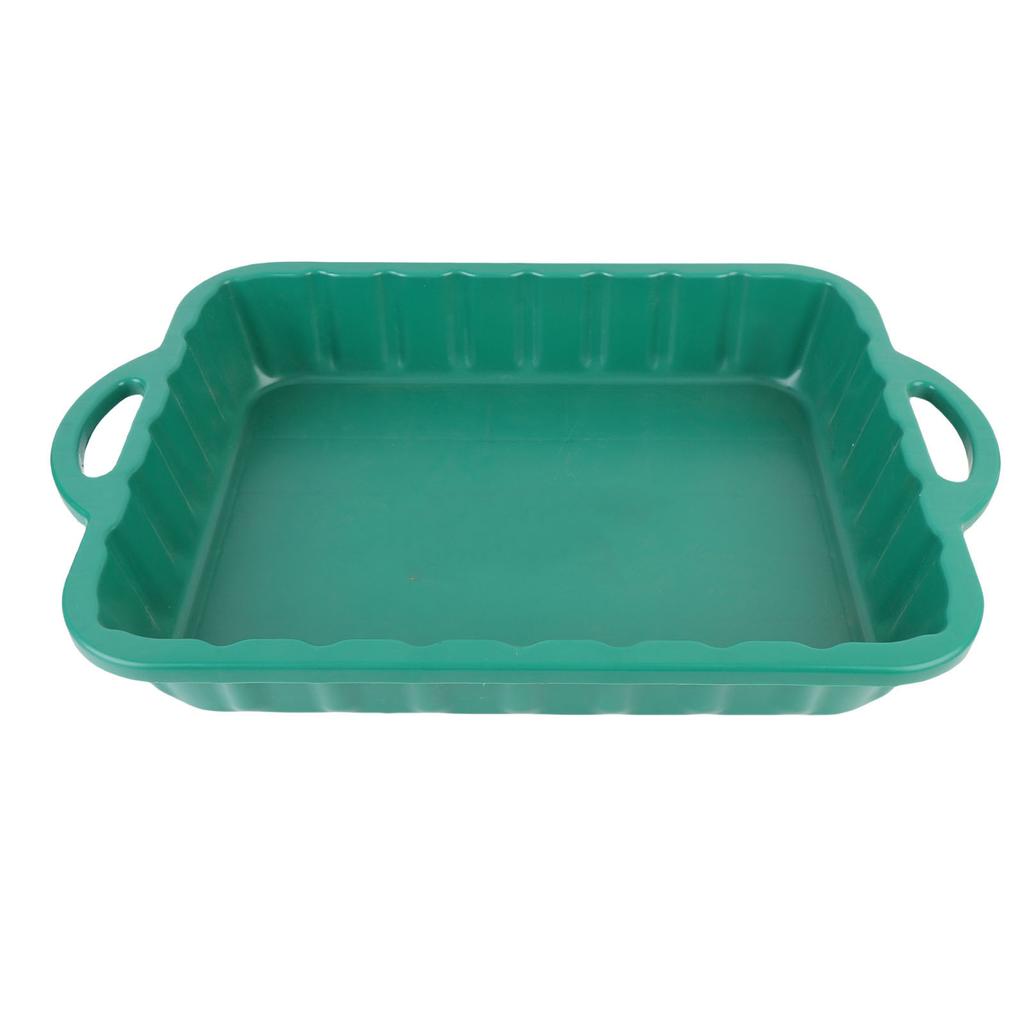 Car Oil Drain Pan Plastic Large Changing Collector for Truck Engine Transmission Fluid Change Green