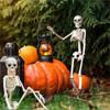 Movable Skeleton Human Model Decoration LED Lights Scary Decoration Haunted House Props  Theater