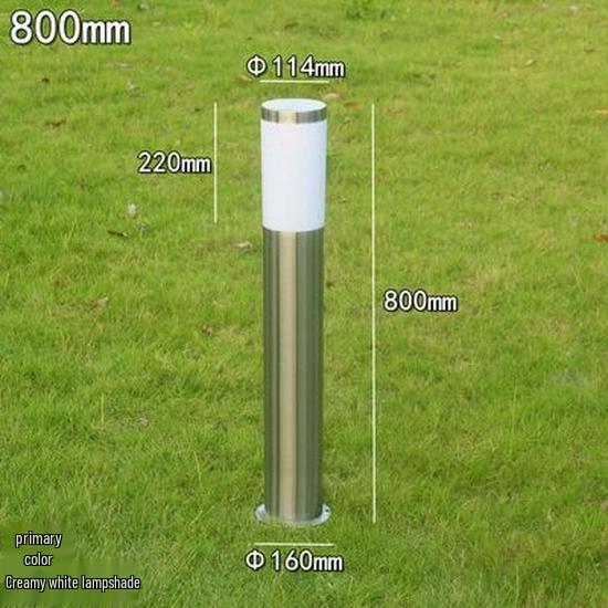 Stainless Steel LED Garden Lights - Waterproof Outdoor Cylindrical Ground Lights for Villas and Courtyards.