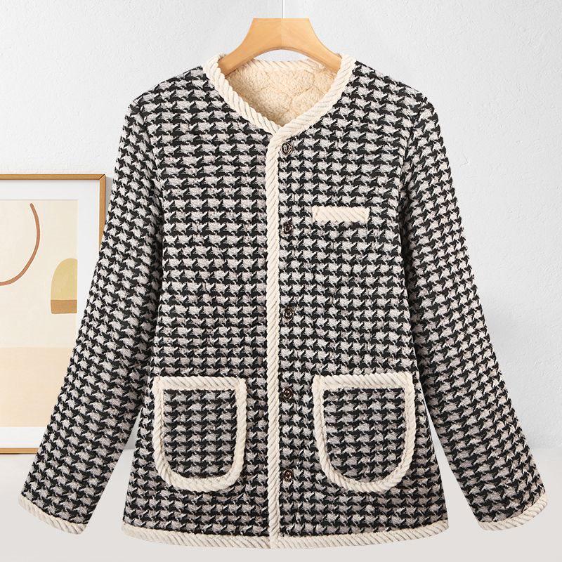 

Ароматная Стильная Толстая Хлопковая Куртка на Флисовой Подкладке для Мам - Теплая Зимняя Верхняя Одежда 4XL 115-145 lbs