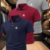 Herren-Polohemd-Set mit Wolfsdruck, Stilvoll und geeignet für Business Casual, Bequemes und atmungsaktives kurzärmeliges Polohemd für den Sommer