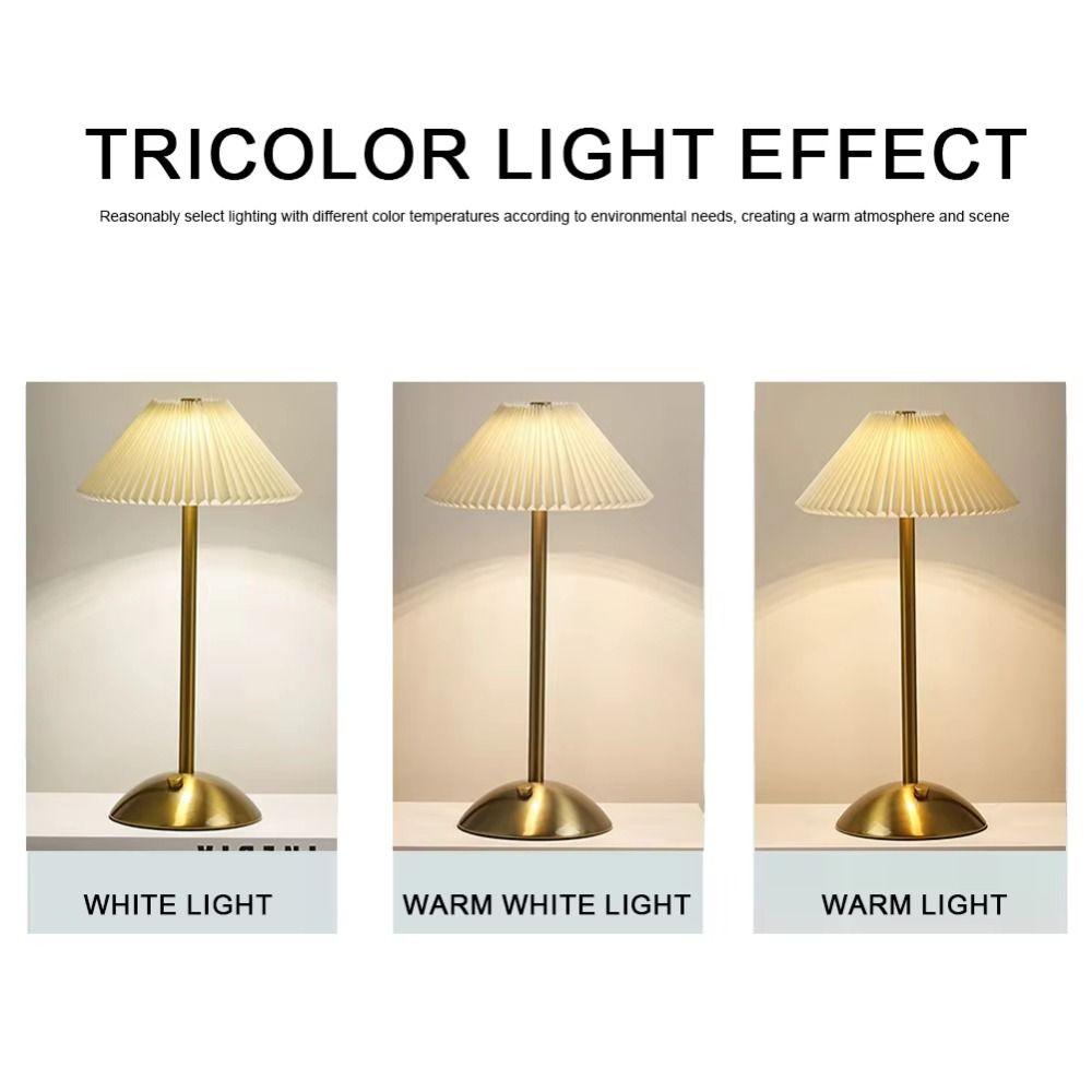 Metal Base Touch Bedside Lamp Touch Dimming LED Night Light Bedside Ambient Light Hotel Bar