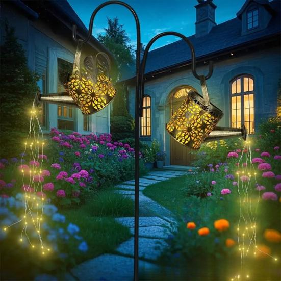 Watering Can Solar Light Outdoor Landscape Solar Light IP65 Waterproof Garden Decor Light with Stake for Yard Patio Lawn Decoration