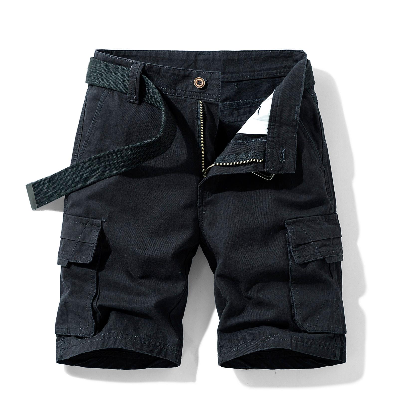 

Men s Fashion Color Work Trouser Pocket Pants Cotton Cargo Overalls Shorts 32
