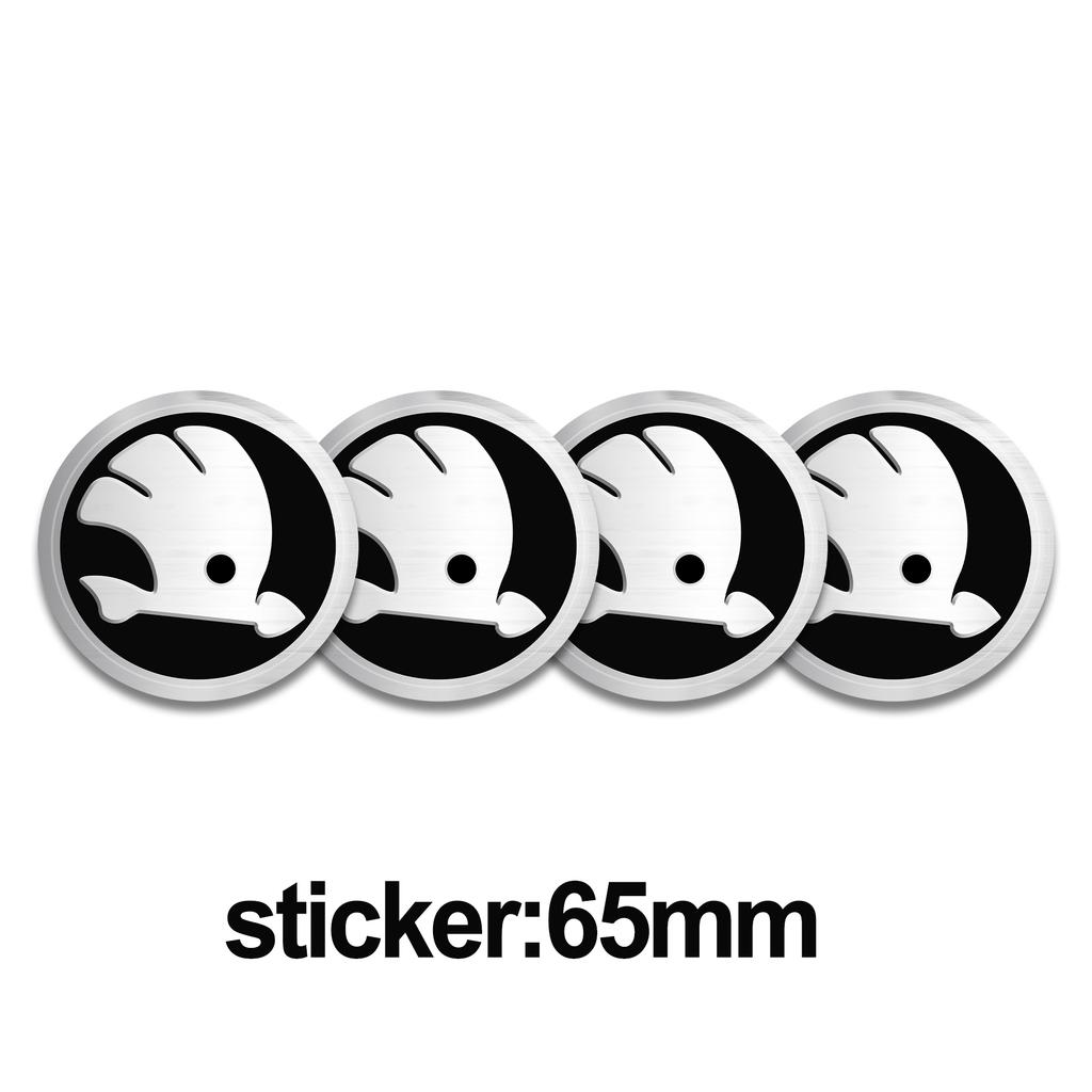 2026 Caliente Para SKODA 4/8 Piezas 56 60mm Estilo de Coche Tapas Centrales de Rueda Cubierta de Llanta Insignia Emblema Pegatina Para Skoda Rapid Octavia A5 RS