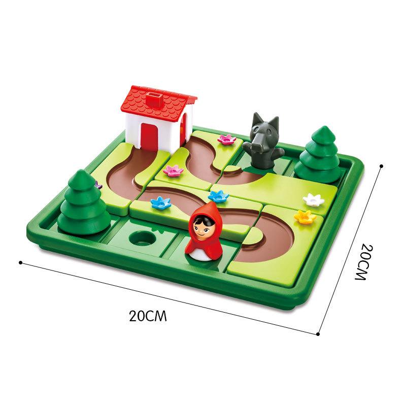 Pig Board Game Little Red Riding Hood Smart Hide&Seek Board Games With Solution Skill-Building Puzzle Game Toy Children Gift