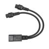 Splitter Power Plug Cord IEC320 C14 Male to Dual IEC320 C5 Female Power Cord for Laptop Power Adapter 100‑250V