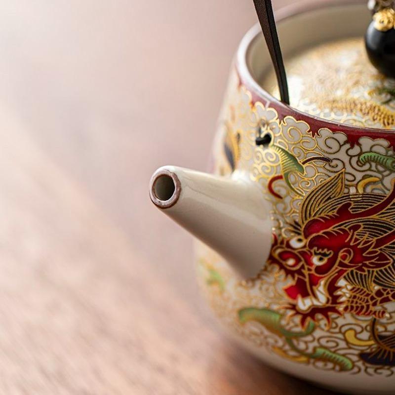 1PC Beam Teapot New Chinese High-value Novice Pot High-end Set Household Ceramic Kung Fu Tea Set Household Tableware Products