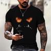 Men's T-shirt Devil Graphics Short Sleeved O Neck Streetwear Tops Tee Loose Outdoor Sportshirt Outdoor Oversized Clothing