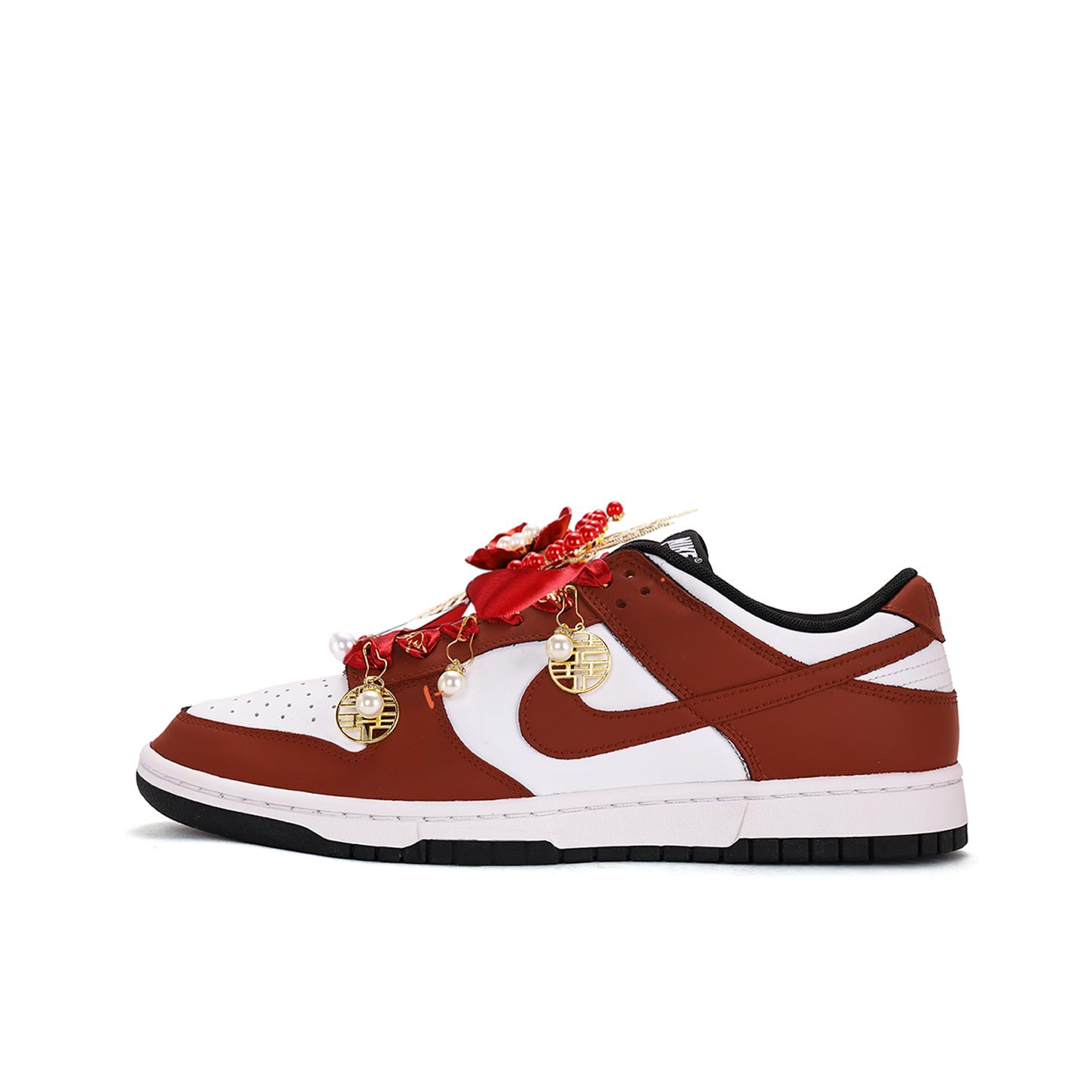 

Nike Dunk Coverage Abrasion Resistant Slip Resistant Low top Skateboard Shoes Unisex White Red HF5441-100(Team59-) 36.5