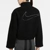 Nike Solid Color Fleece Stand Collar Jacket Women Jackets Black CU6640-010