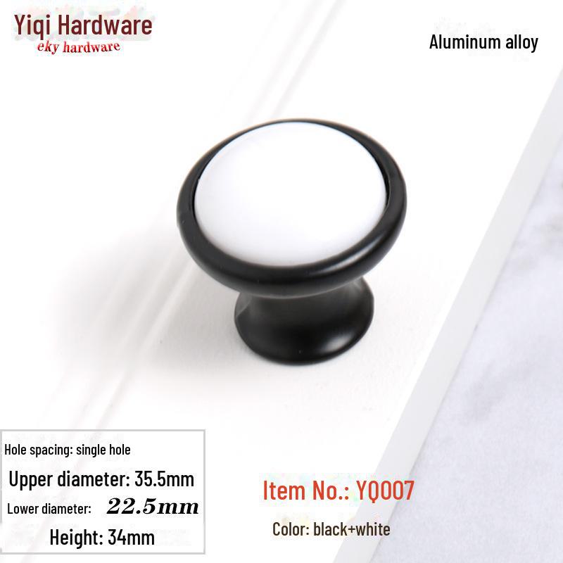 Czarno-biały europejski styl złoty uchwyt do drzwi do szafki, szafy, szuflady i szafki na buty