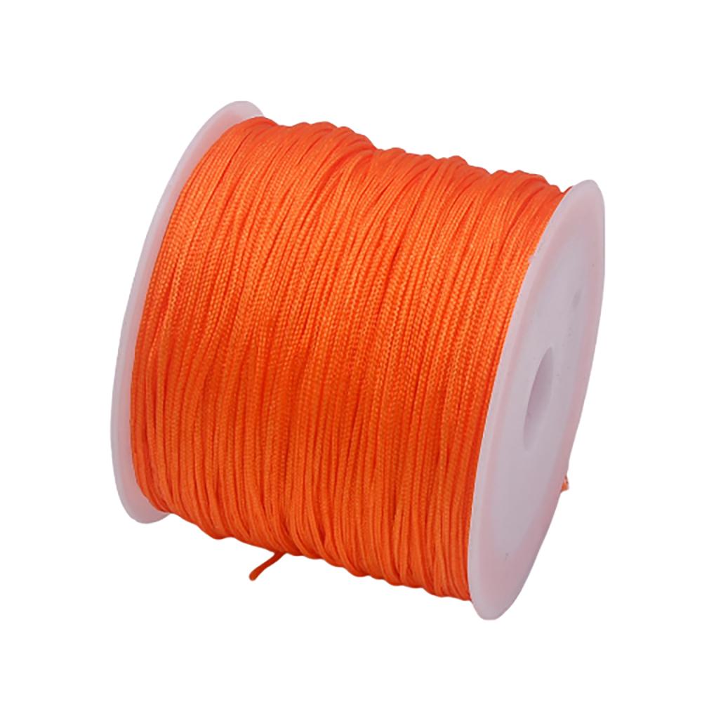 50Yds 0.8mm Crafts Nylon Cord For Jewelry Making Beading Braided Nylon Satin String for Bracelets Rattail Trim Chinese Knot