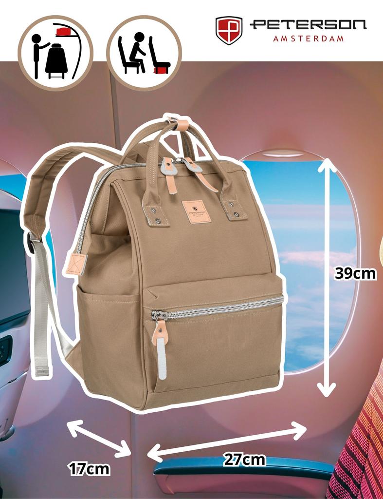 PTN BETA-6065 Khaki Fabric Backpack