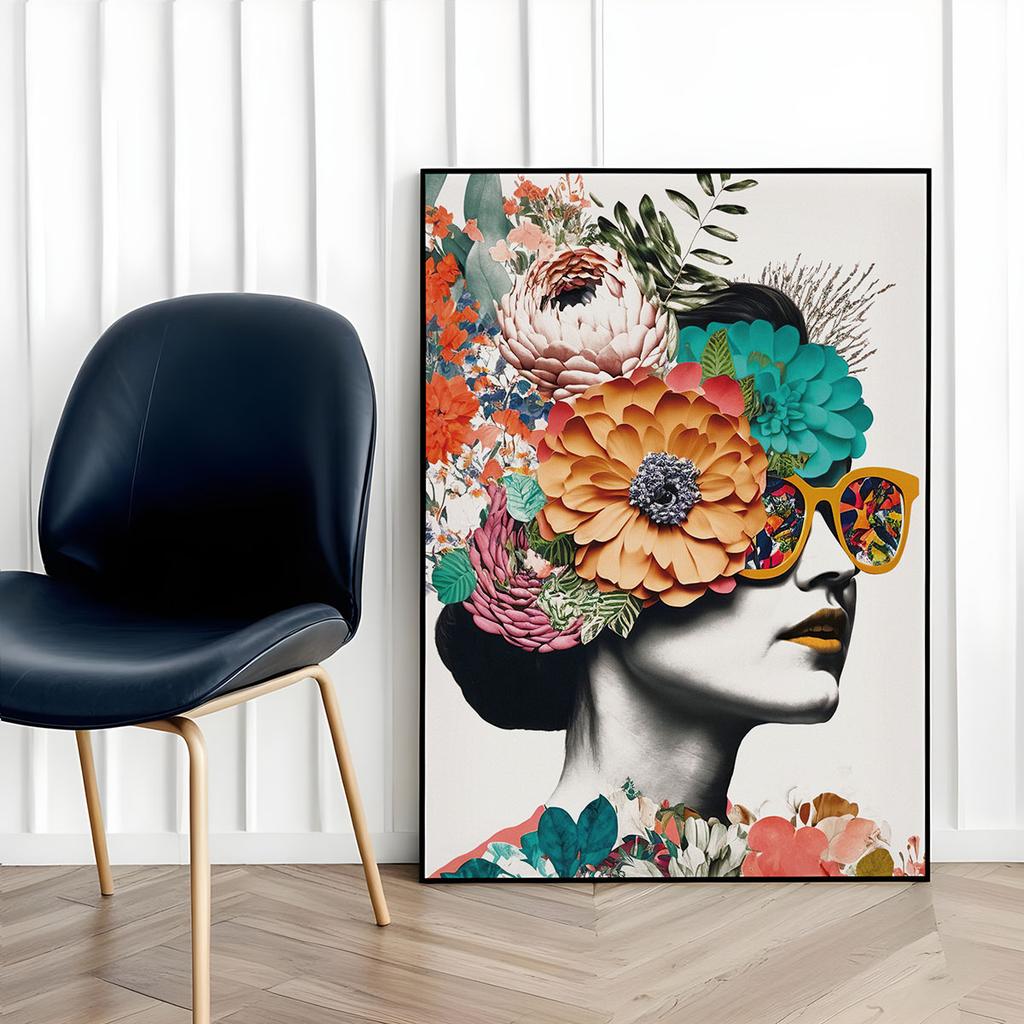 Poster Portrait Woman Collage