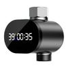 Durchflussbetriebenes Duschthermometer mit digitaler Echtzeitanzeige, Wasserbetrieben, keine Batterie erforderlich, Farbwechselnde Temperaturanzeige für Badezimmer Saf
