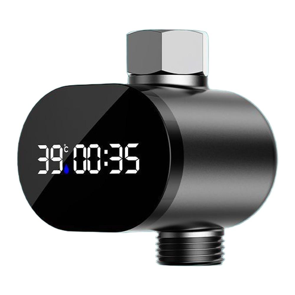 LED Digital Shower Temperature Display With Water Flow Power Generation Home Water Shower Thermometer Water Accurate Measurement