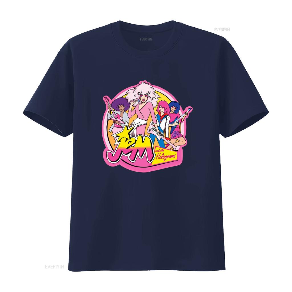 Jem and The Holograms T Shirt For Kids Summer Girl 80s Women Cartoon Summertime Star SweaT  vintage Washed homme Stylish