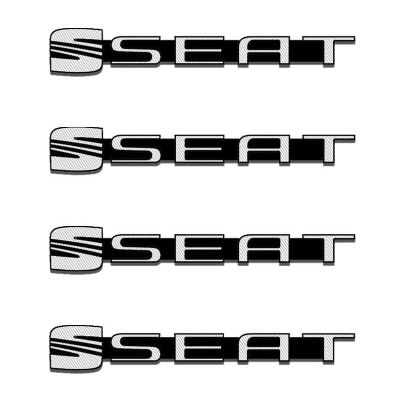 2/4 st 3D Aluminium Bil Ljudhögtalare Dekorera Märkesklistermärke för SEAT Leon FR 5 6 Alhambra MK3 MII Altea 5F Ibiza Toledo Cordoba