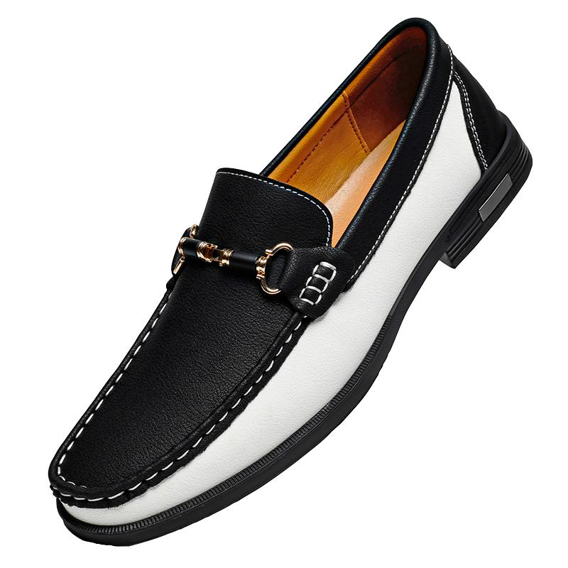 Italian Genuine Leather Business Shoes Men Casual Leather Dress Office Shoes Breathable Slip On Driving Loafers Plus Size 38-47