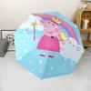 Peppa Pig Theme Automatic Umbrella, Lightweight & Portable, 8 Rib, Perfect for Outdoor Travel, Birthdays, Christmas, Gifts.