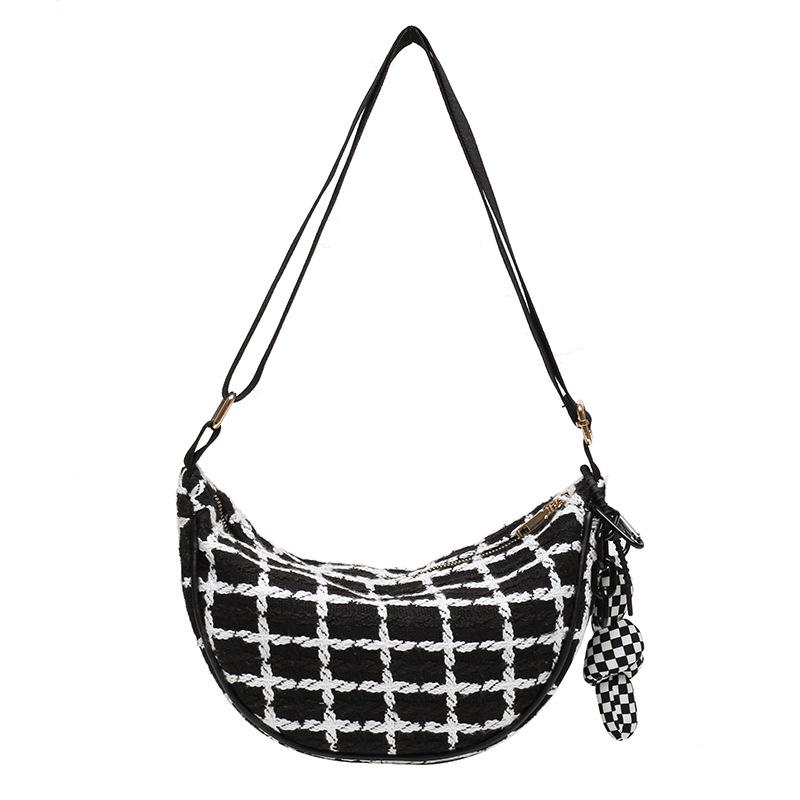 Karomuster Damen Schultertasche Damen 2025 Herbst neu vielseitige Freizeittasche Knödel Umhängetasche