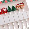 6 Count Christmas Flatware Set Spoons and Forks for Celebrations Beverages Desserts
