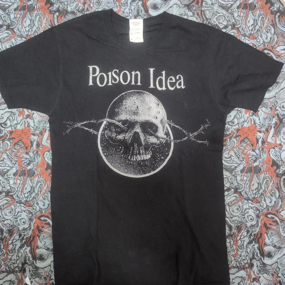 Poison Idea Черная футболка 90-х с принтом Короткий рукав Унисекс футболка S-4XL M