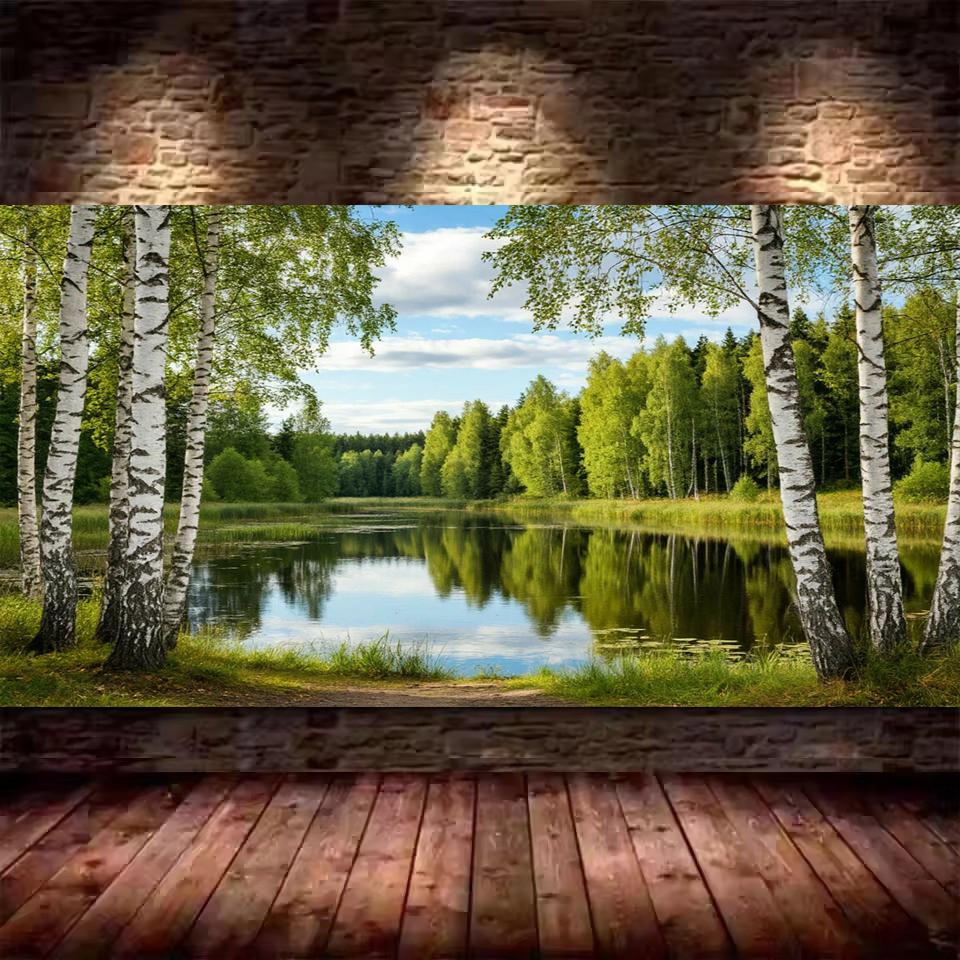

Four Seasons Forest Scenery Picture DIY Diamond Painting Cross Stitch Full Drills Diamond Mosaic New Collection Home Decor round 30x60cm