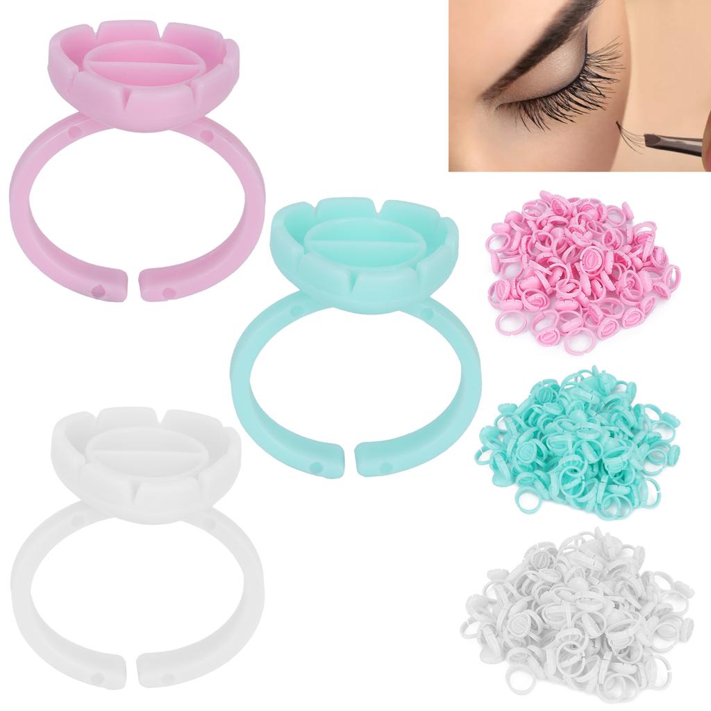100 stücke Wimpernkleber Halter Tasse Wimpernverlängerung Schnell Wimpern Organizer Werkzeug