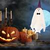 Yousheng Halloween Ghosts Wind Chimes Decoration Outdoor Hanging Flying Ghost Bell with Witch Hat for Haunted House Props Patio Garden Tree Decor
