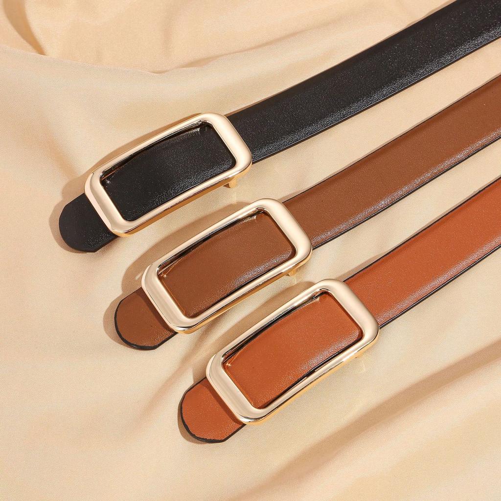 Trousers Belt Women's Jeans Versatile Fashion Literary ins Trend Double Sided Belt Retro Brown Practical Belt