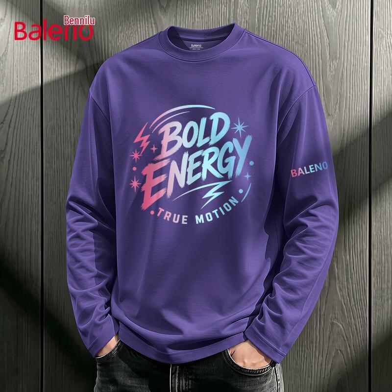 Baleno Men's Heavyweight Cotton Long-Sleeve Graphic T-Shirt
