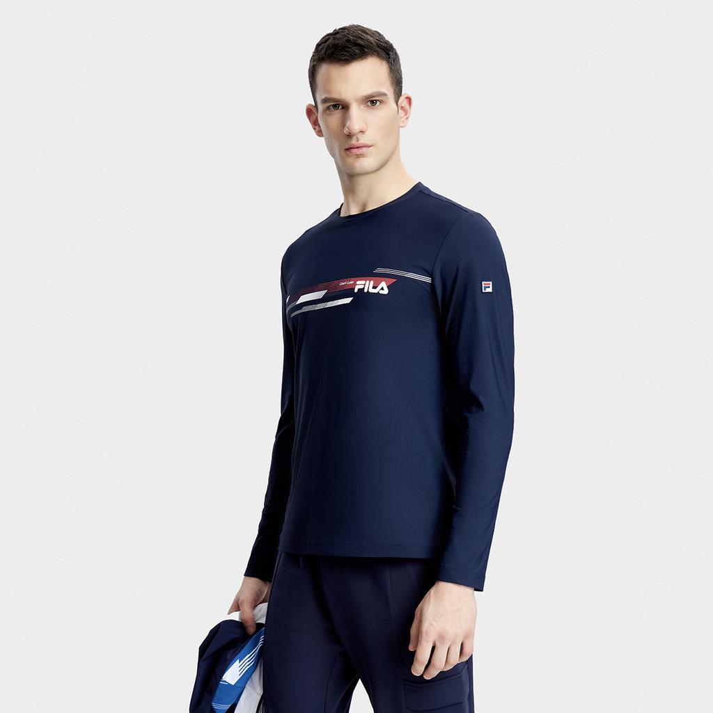 New FILA Set-in Sleeve T-Shirt Unisex Legend Blue A11M333201F-NV